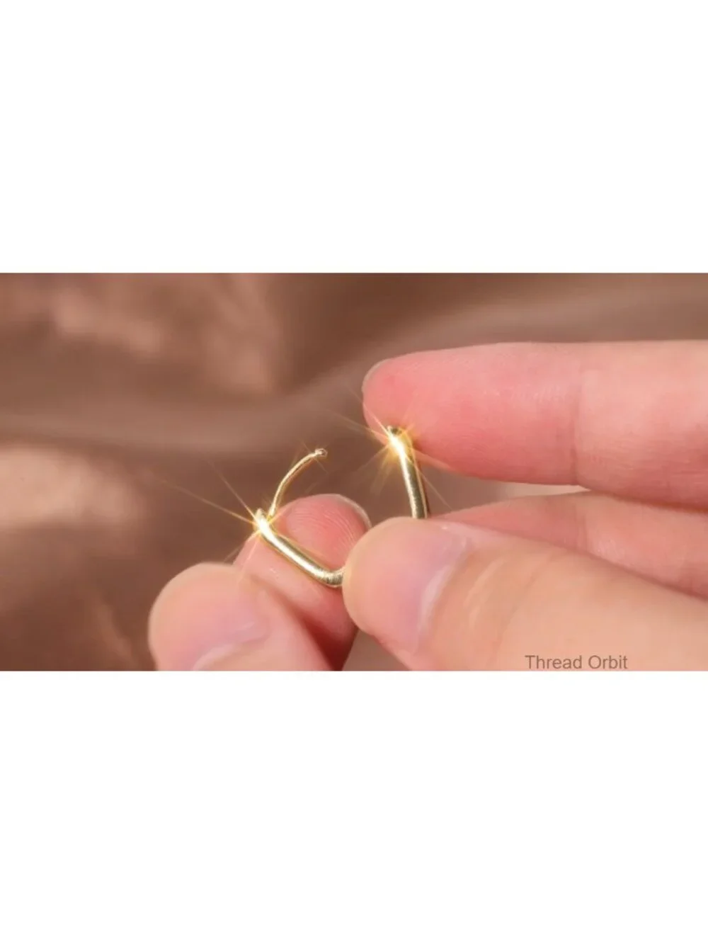 Small Square Huggie Hoop Earrings 14K Gold Plated Hypoallergenic Chunky Thick